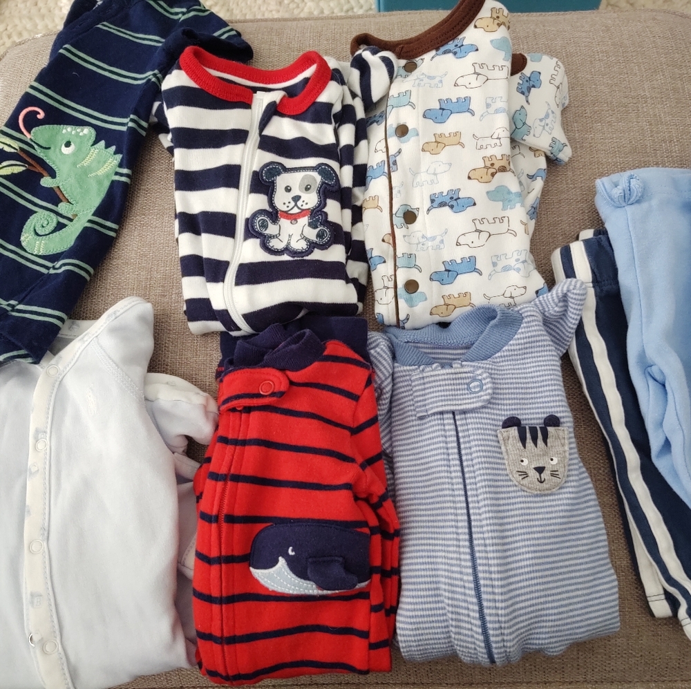 Newborn lot 9f onesies and pants